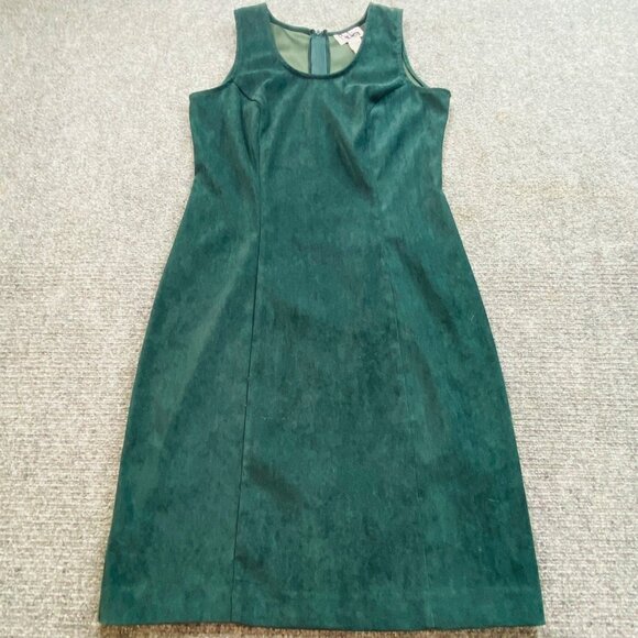 R.J. & Co. Dress Women’s 8 Green Sleeveless Sheath Soft Professional Career Wear - Picture 1 of 9